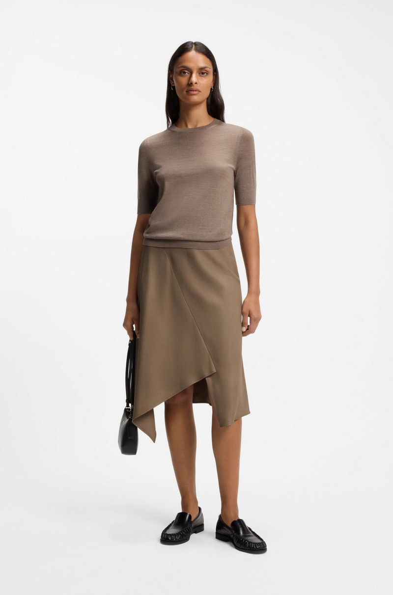 BOSS A-LINE SKIRT WITH ASYMMETRICAL HEM outlook