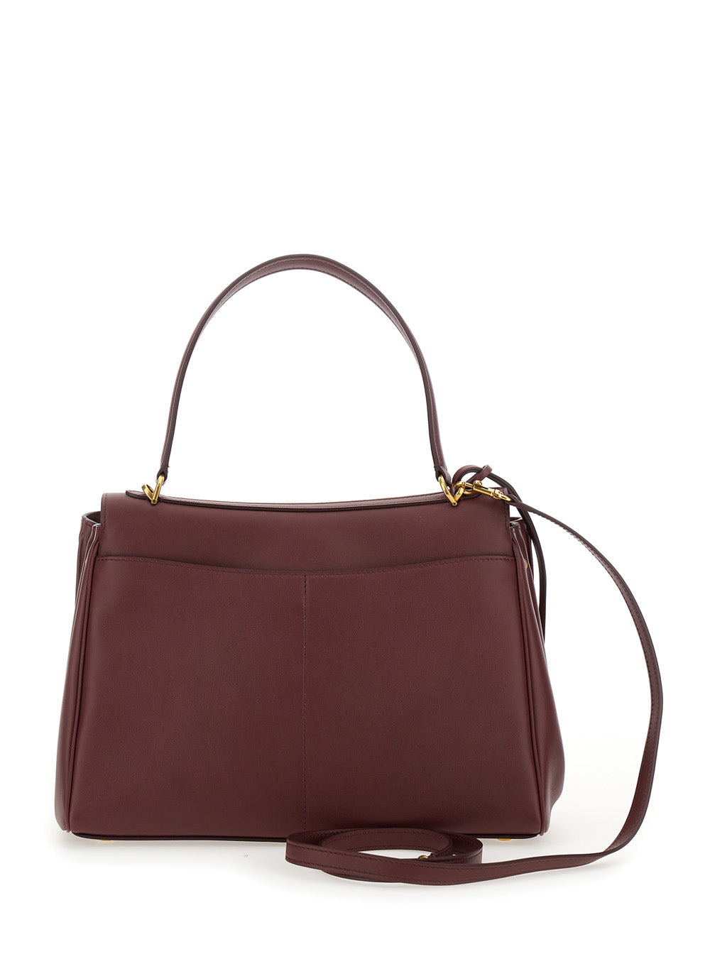 Balenciaga Women 'Medium Rodeo' Bordeaux Handbag With Detachable Key Holder In Smooth Leather Woman - 4