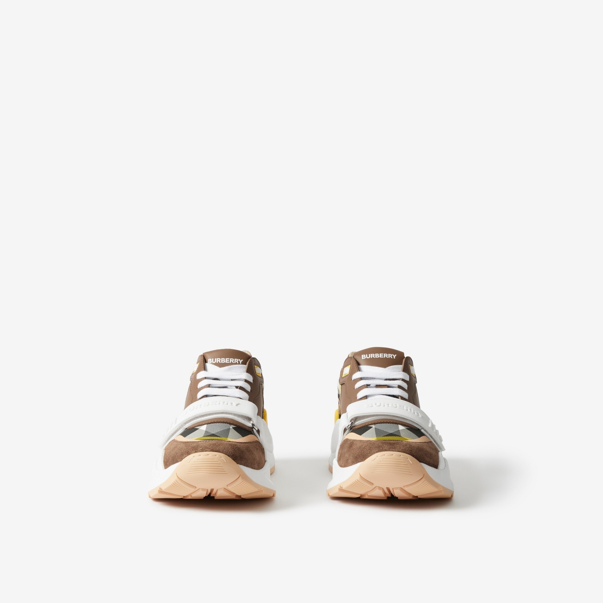 Check, Suede and Leather Sneakers - 2