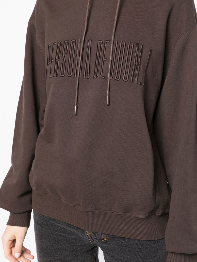 slogan drawstring hoodie 5