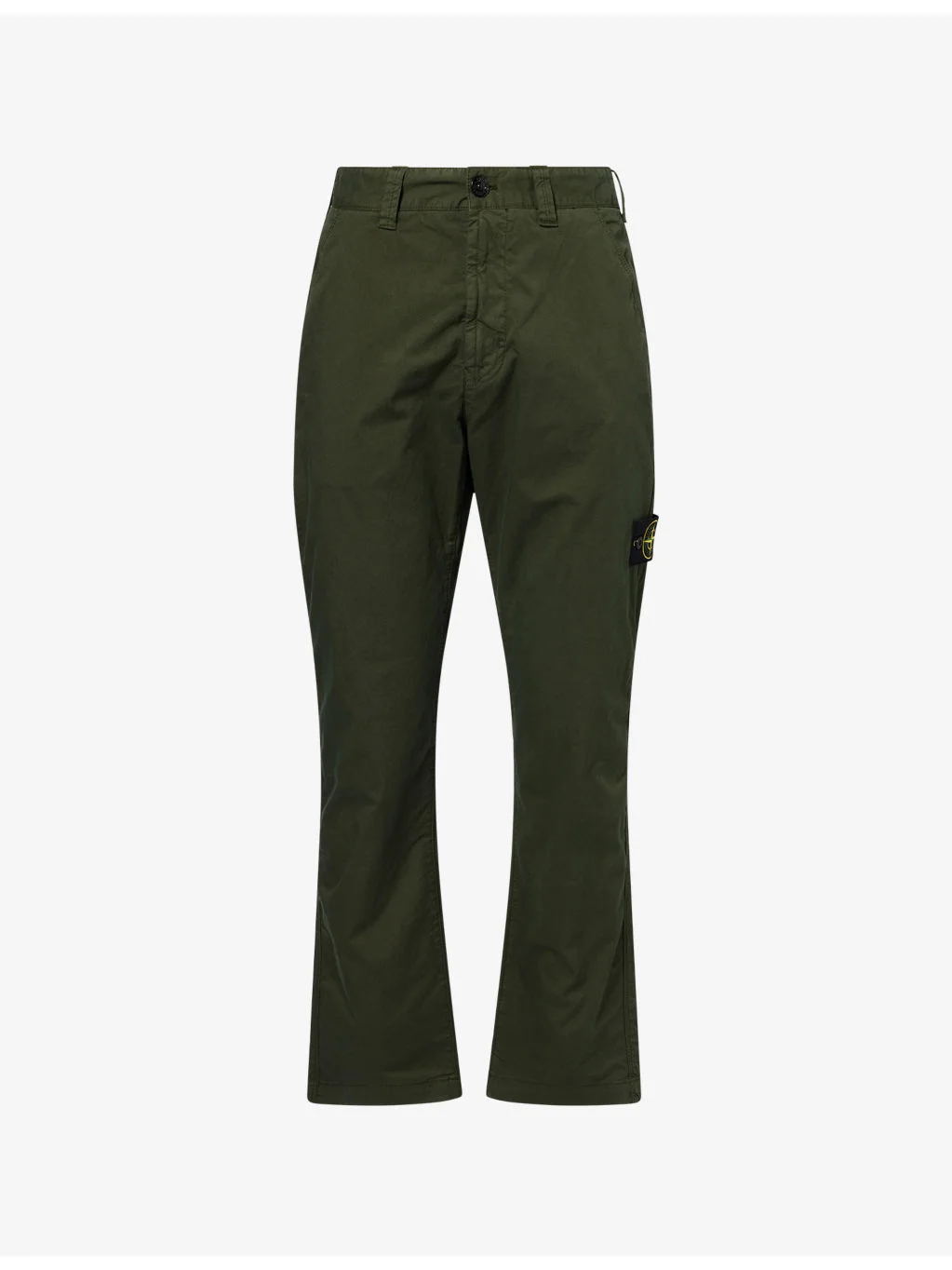 Straight-Leg Twill Cotton Trousers - 1