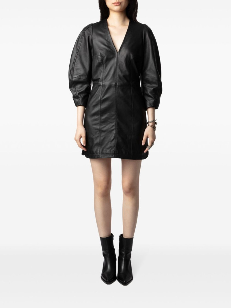 Zadig & Voltaire leather minidress outlook