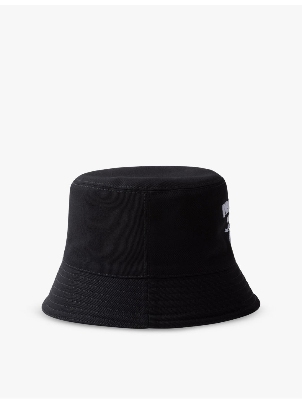 Branded wide-brim cotton bucket hat - 3