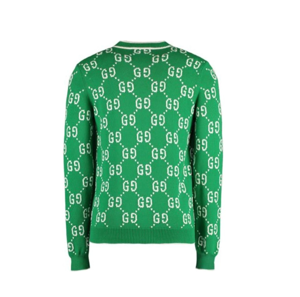 Gucci Jumbo GG Jacquard Cardigan 'Green' 703943-XKCDF-3861 - 2
