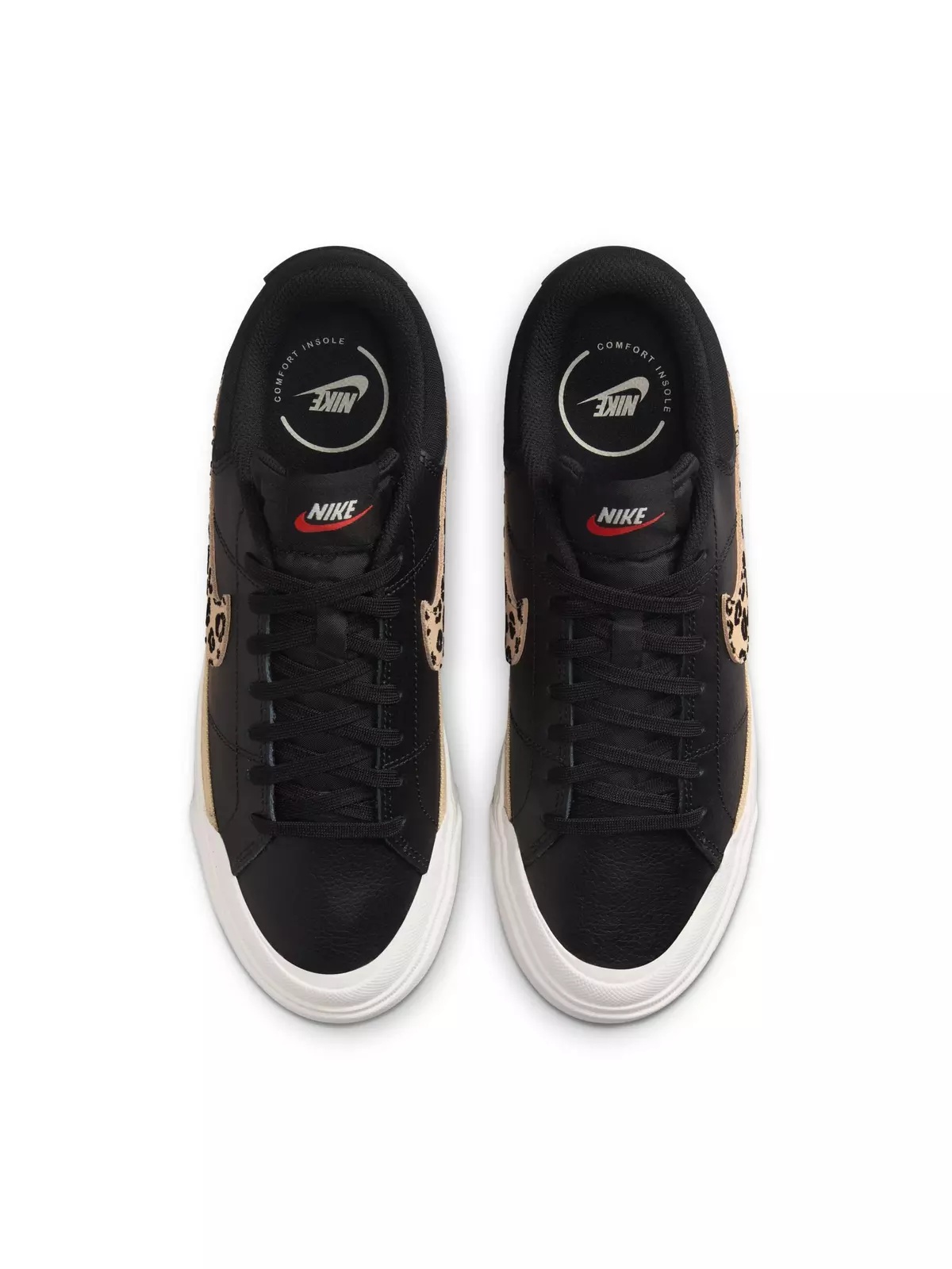 Court Legacy Lift "Black/Lt Khaki/Sail/Picante Red" Women's Shoe - 6