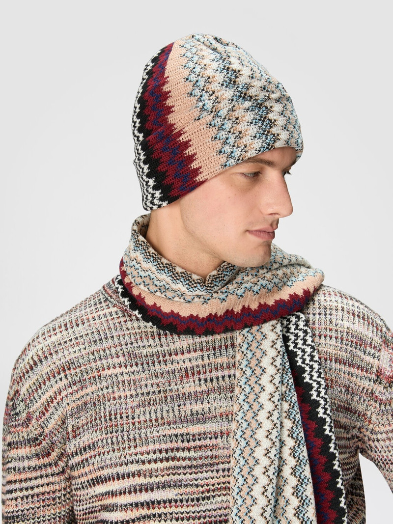 Zigzag wool blend beanie 3