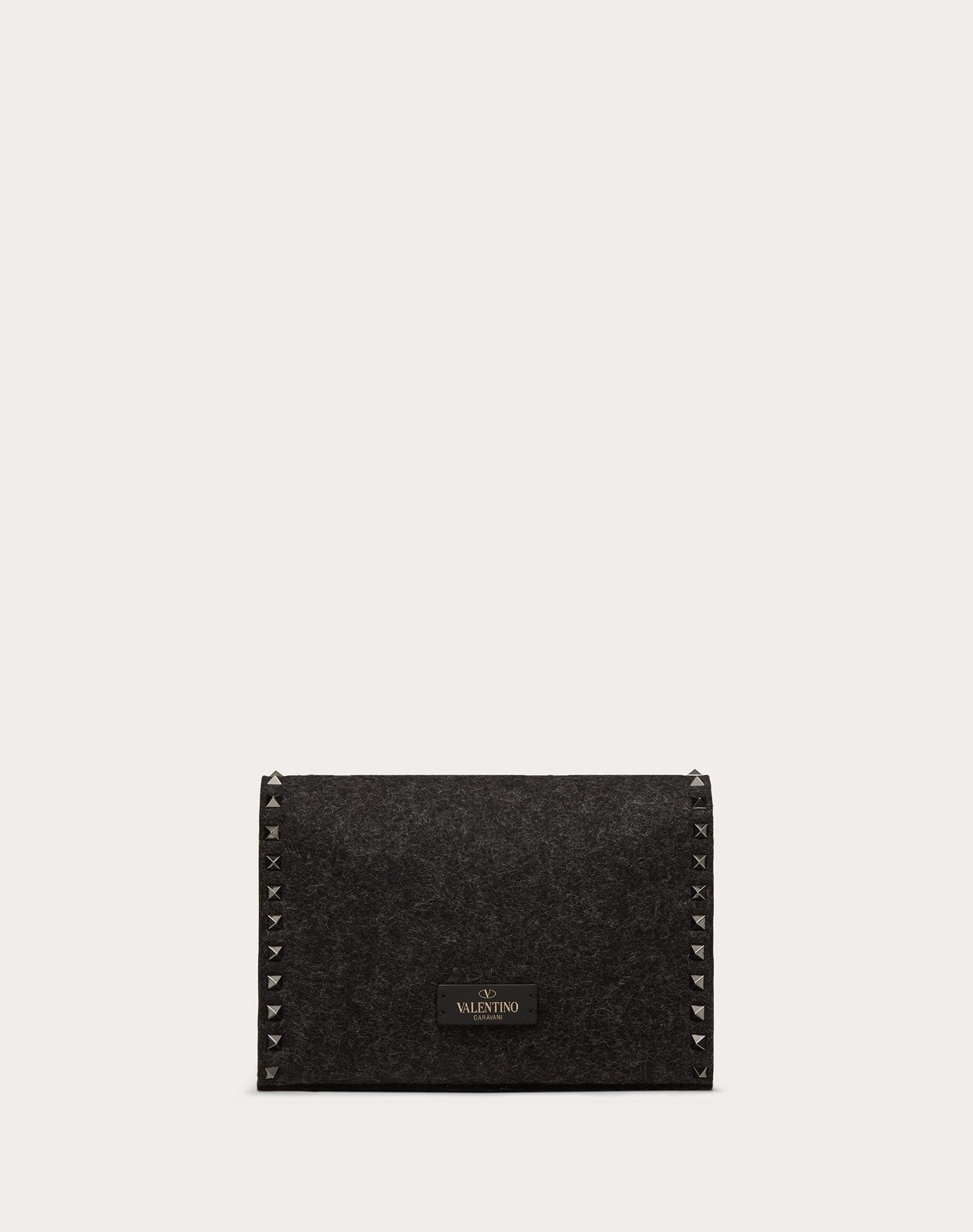 Small Rockstud Felt Crossbody Bag - 3