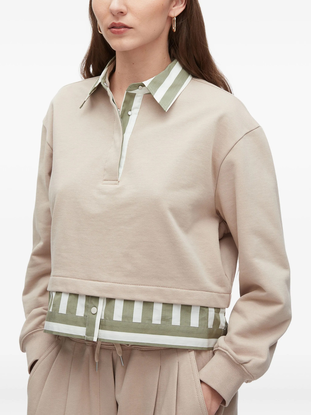 Cropped Polo With Stripe Combo - 4