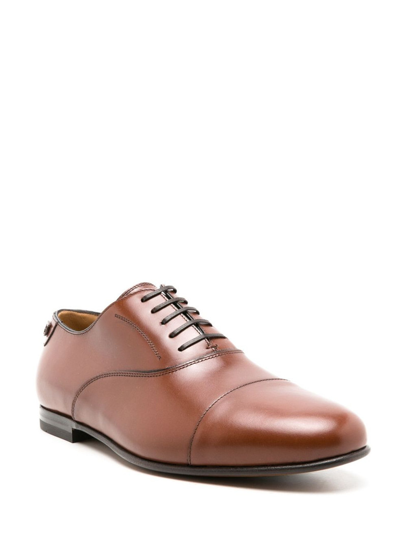 FERRAGAMO almond-toe leather lace-up shoes outlook