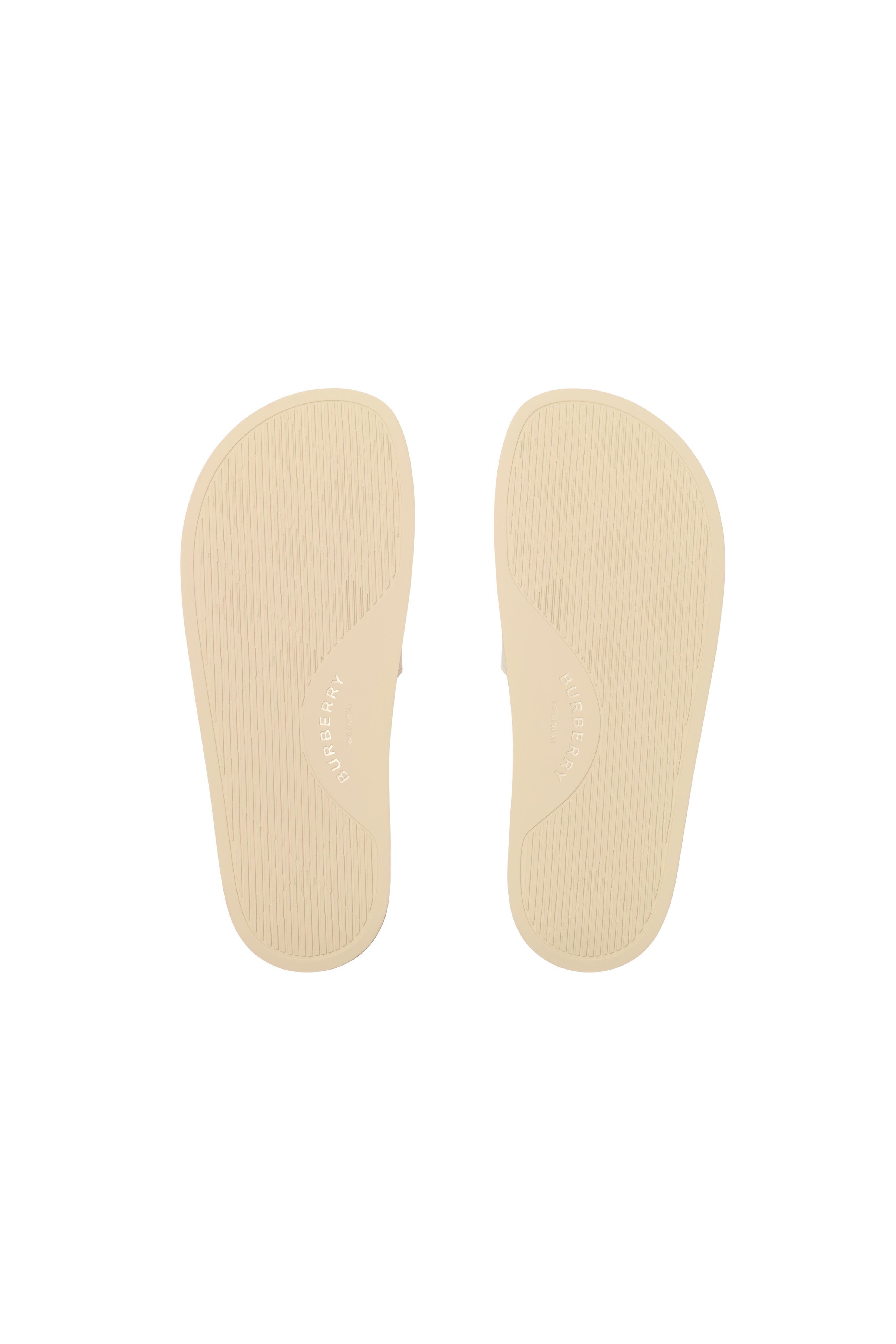 burberry Check Slides in Clam Beige at Nordstrom - 5