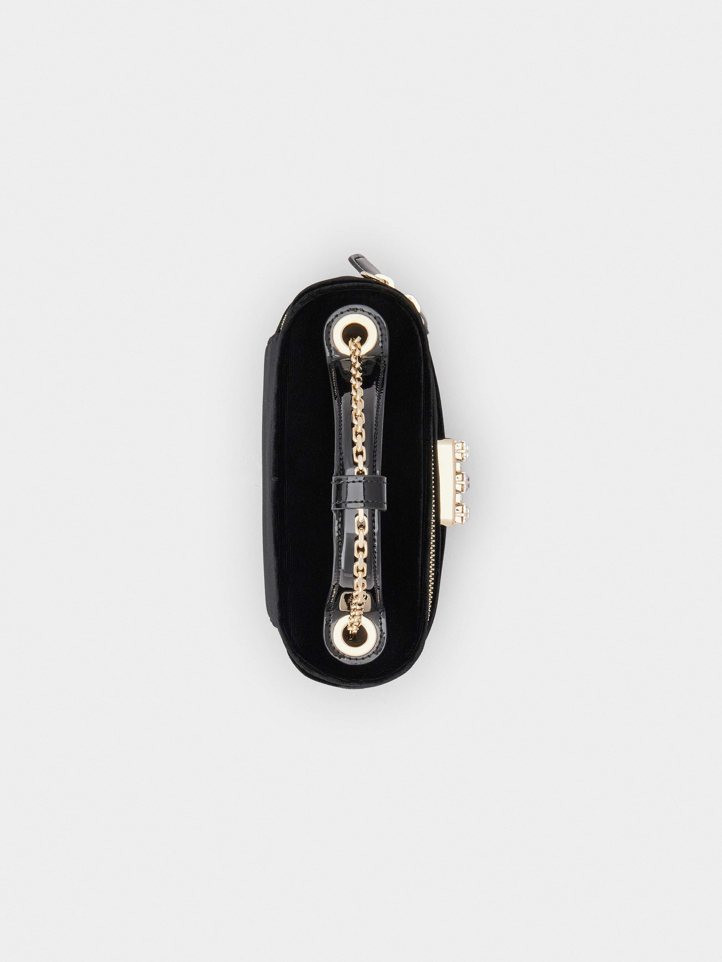 Roger Vivier Vanity Strass Buckle Micro Bag in Velvet - 5