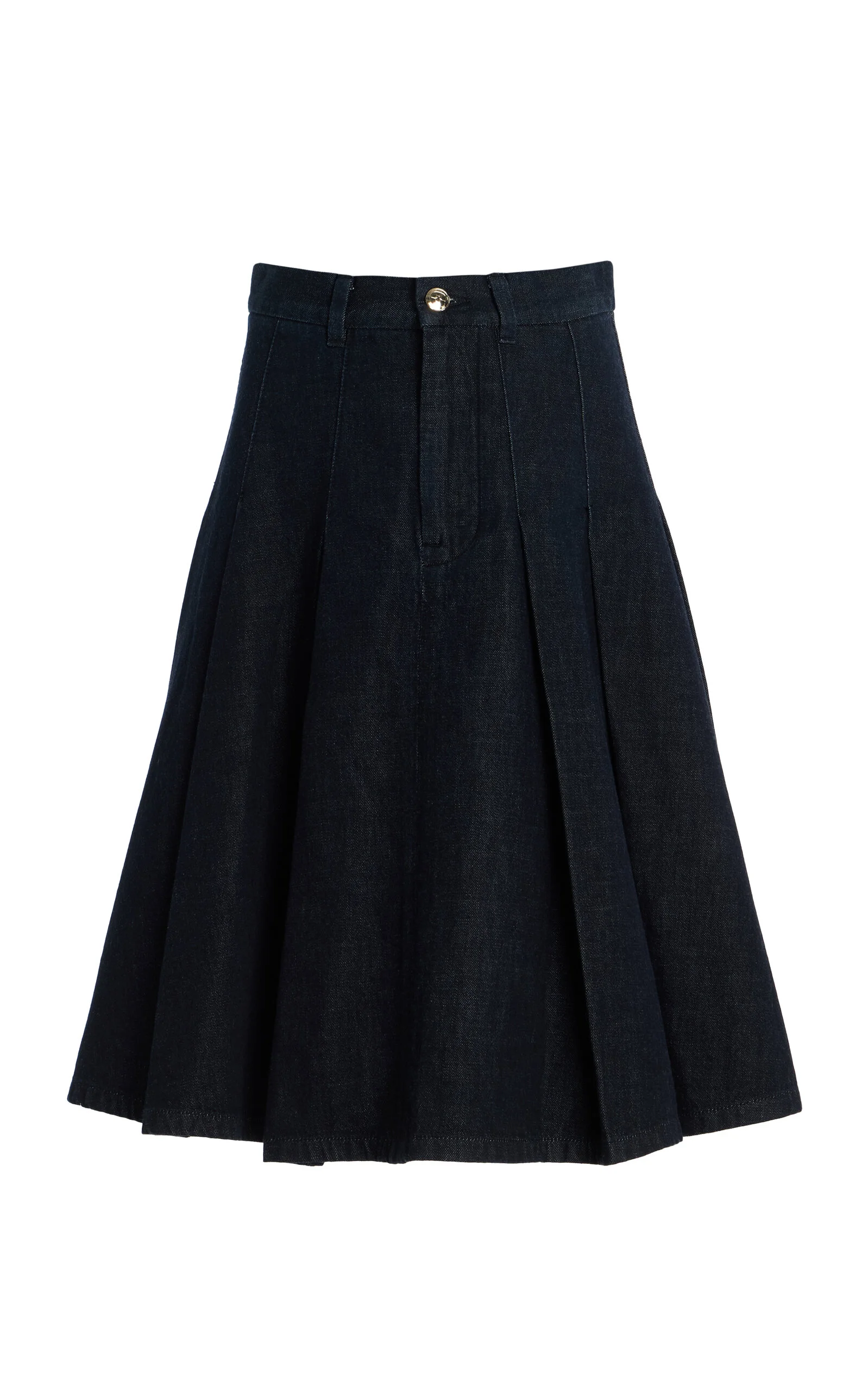 The Reid Cotton Midi Skirt black - 1