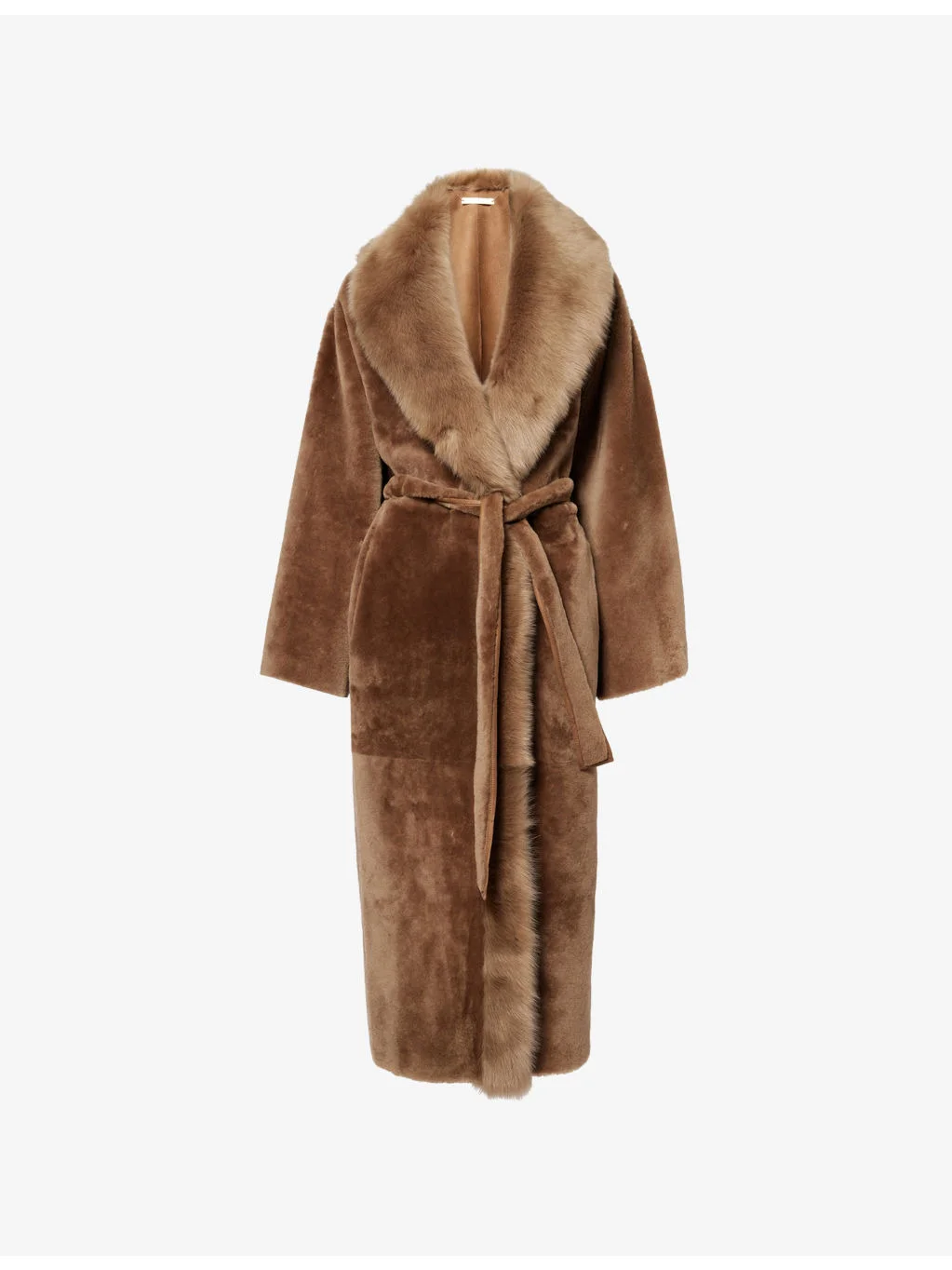 Isadora Belted Shearling Coat - 1