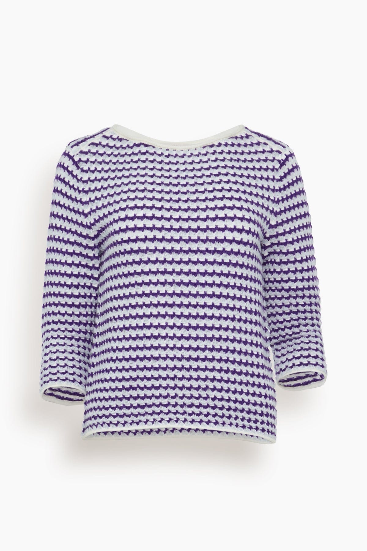 Playful Softness Pullover in Purple Blue White Mix - 1