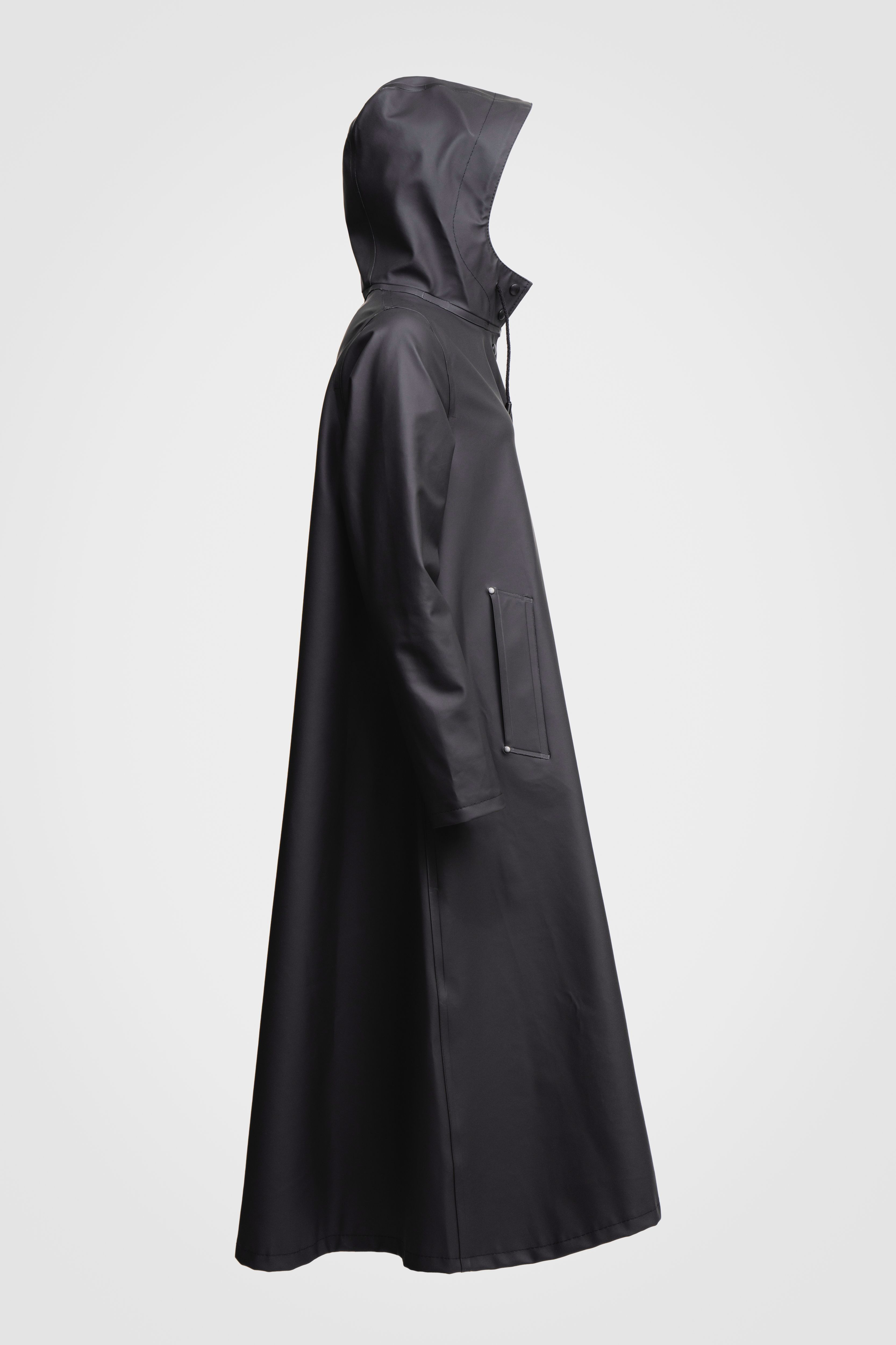 Mosebacke Long Raincoat Black - 7