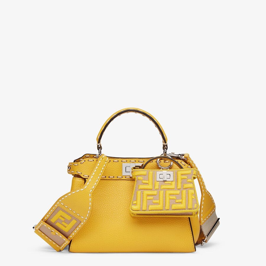 Yellow FF canvas charm - 4