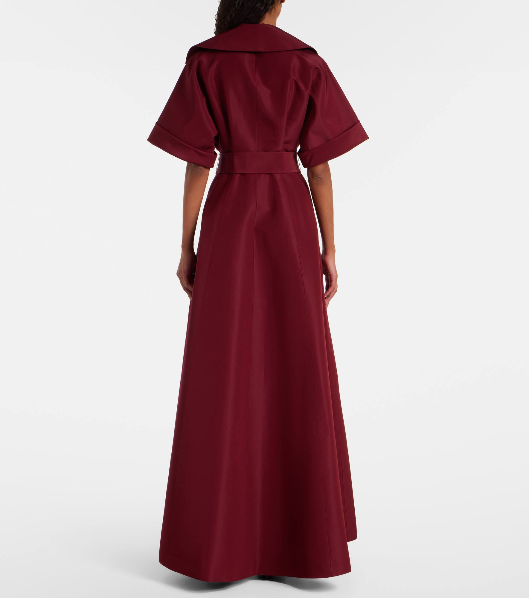 Belted silk gown - 3