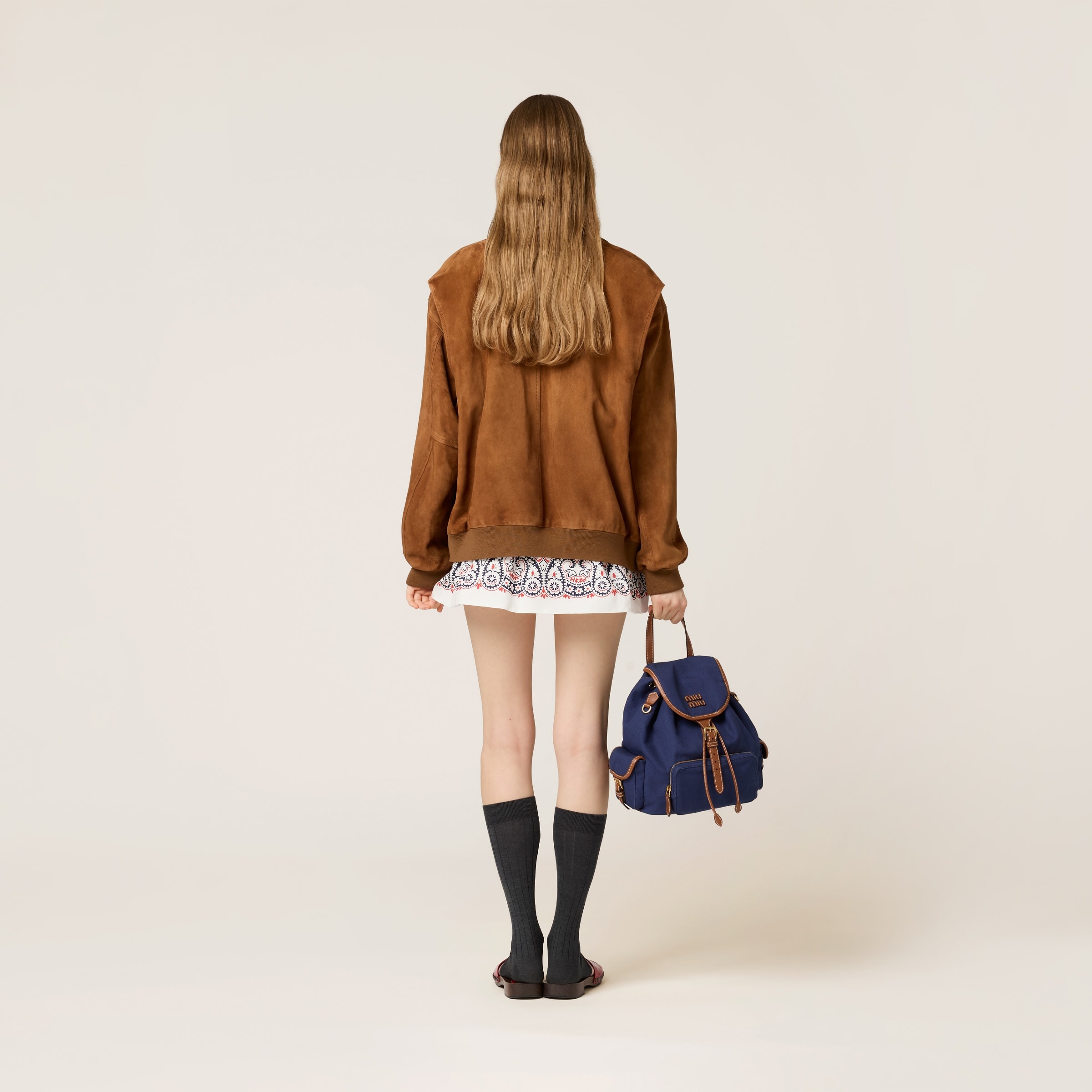 Suede blouson jacket - 3