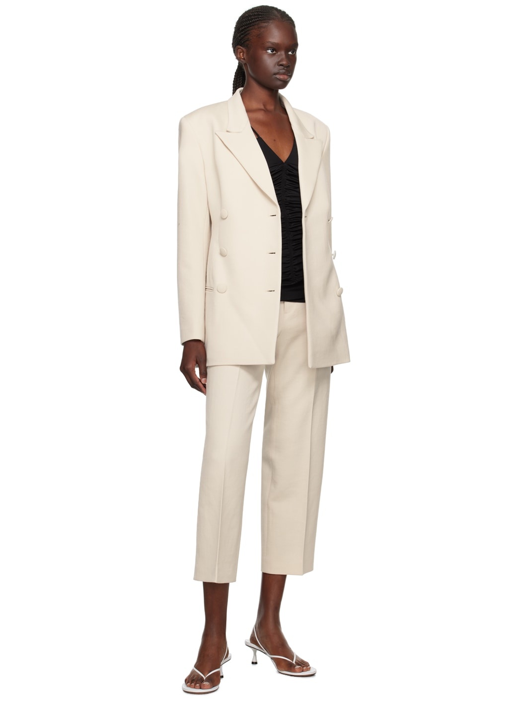 Beige Cheval Trousers - 4