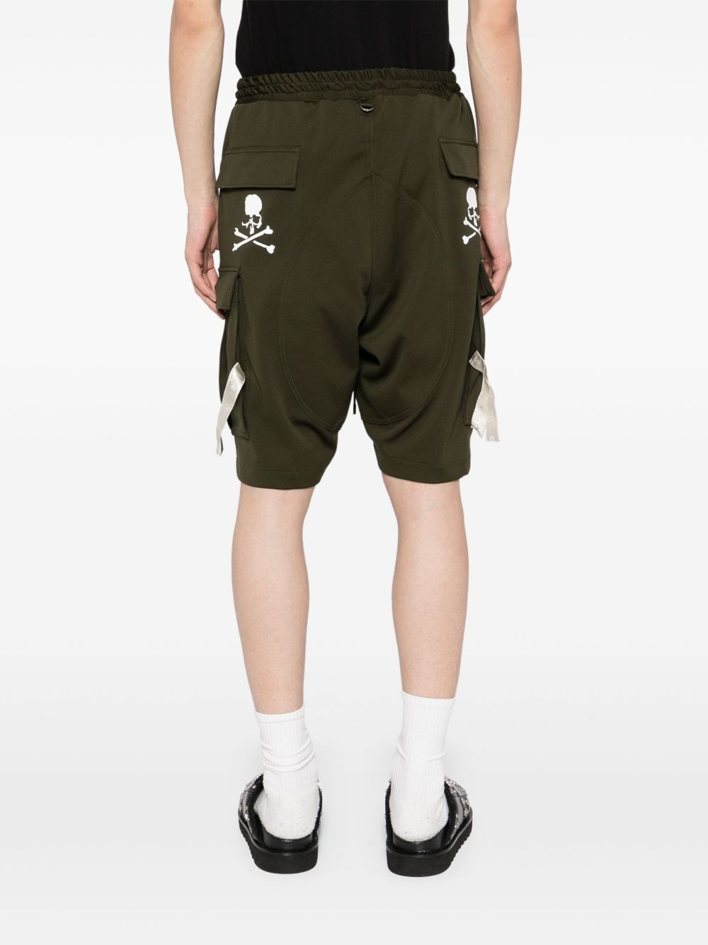 drawstring cargo shorts - 4