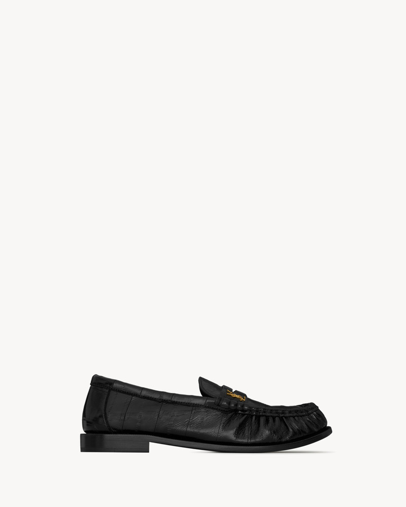 SAINT LAURENT le loafer penny slippers in eel outlook