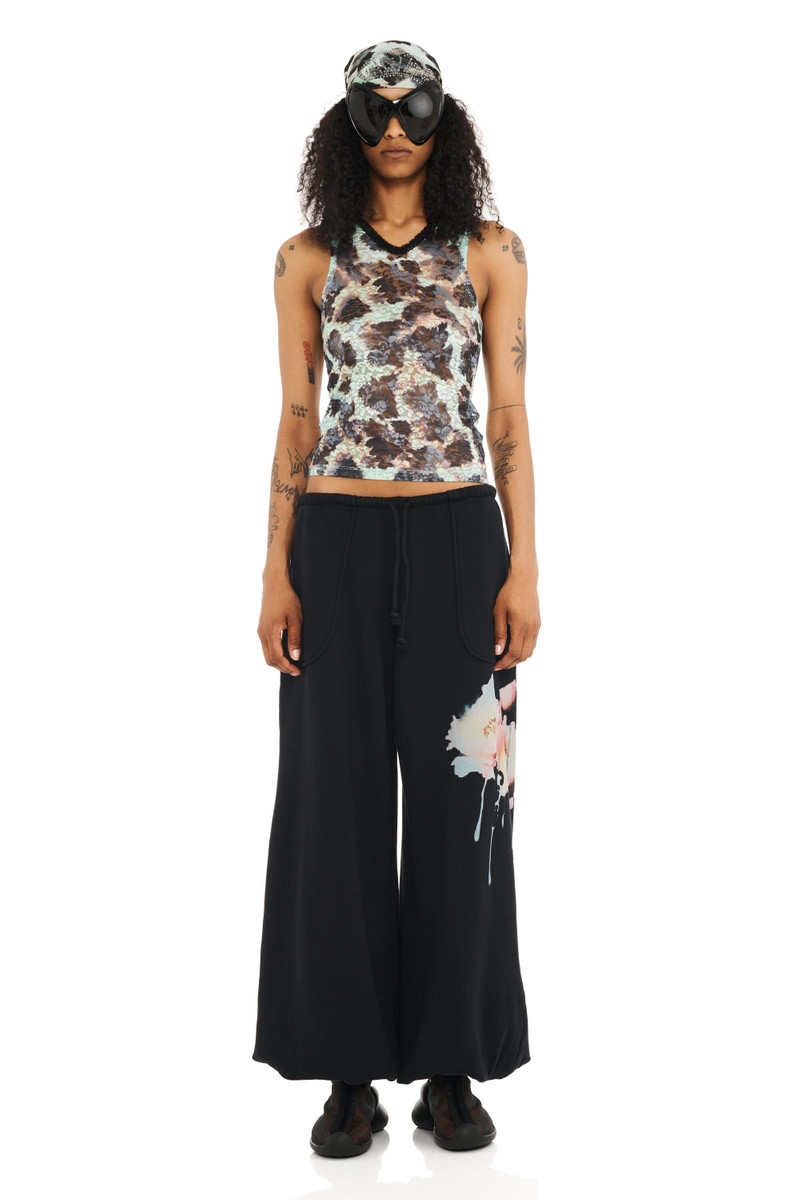 Collina Strada BLACK FLOWER DREAM BALLOON SWEATPANT outlook