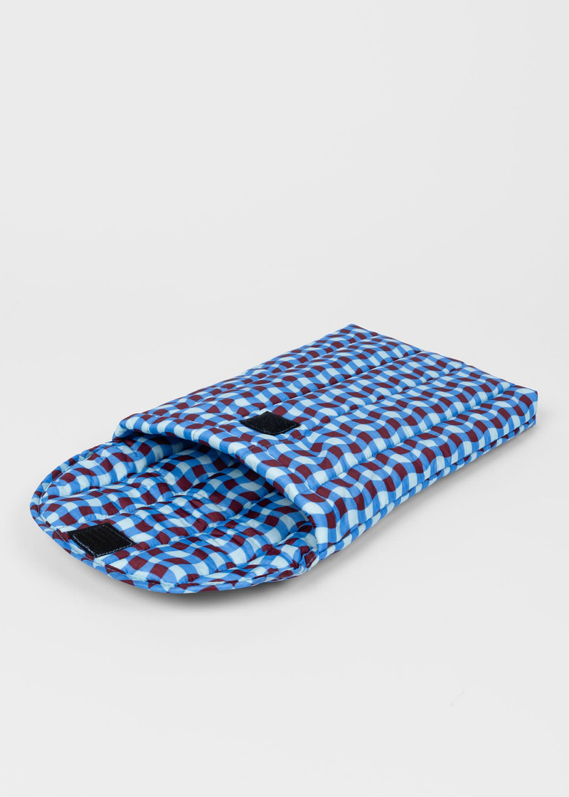 BAGGU Blue Wavy Gingham Puffy Laptop Sleeve 13"/14" 4