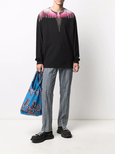 Marcelo Burlon County Of Milan Wings-print cotton sweatshirt outlook