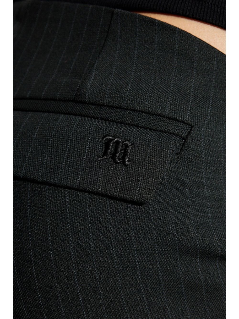 pinstriped straight trousers - 5