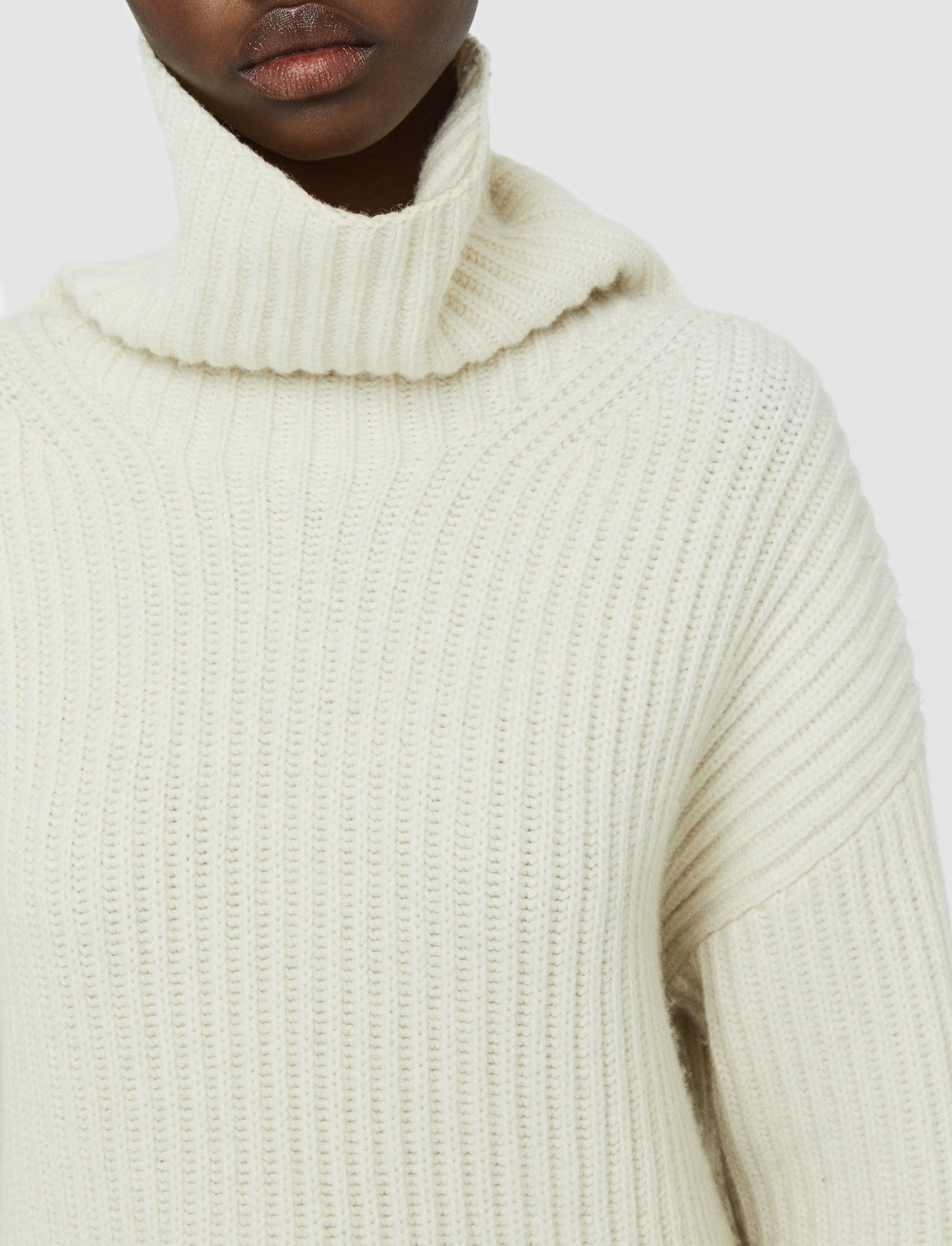 Cardigan Stitch High Neck Jumper - 5