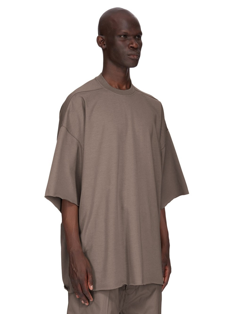Rick Owens 라운드 넥 unfinished 코튼 티셔츠 outlook