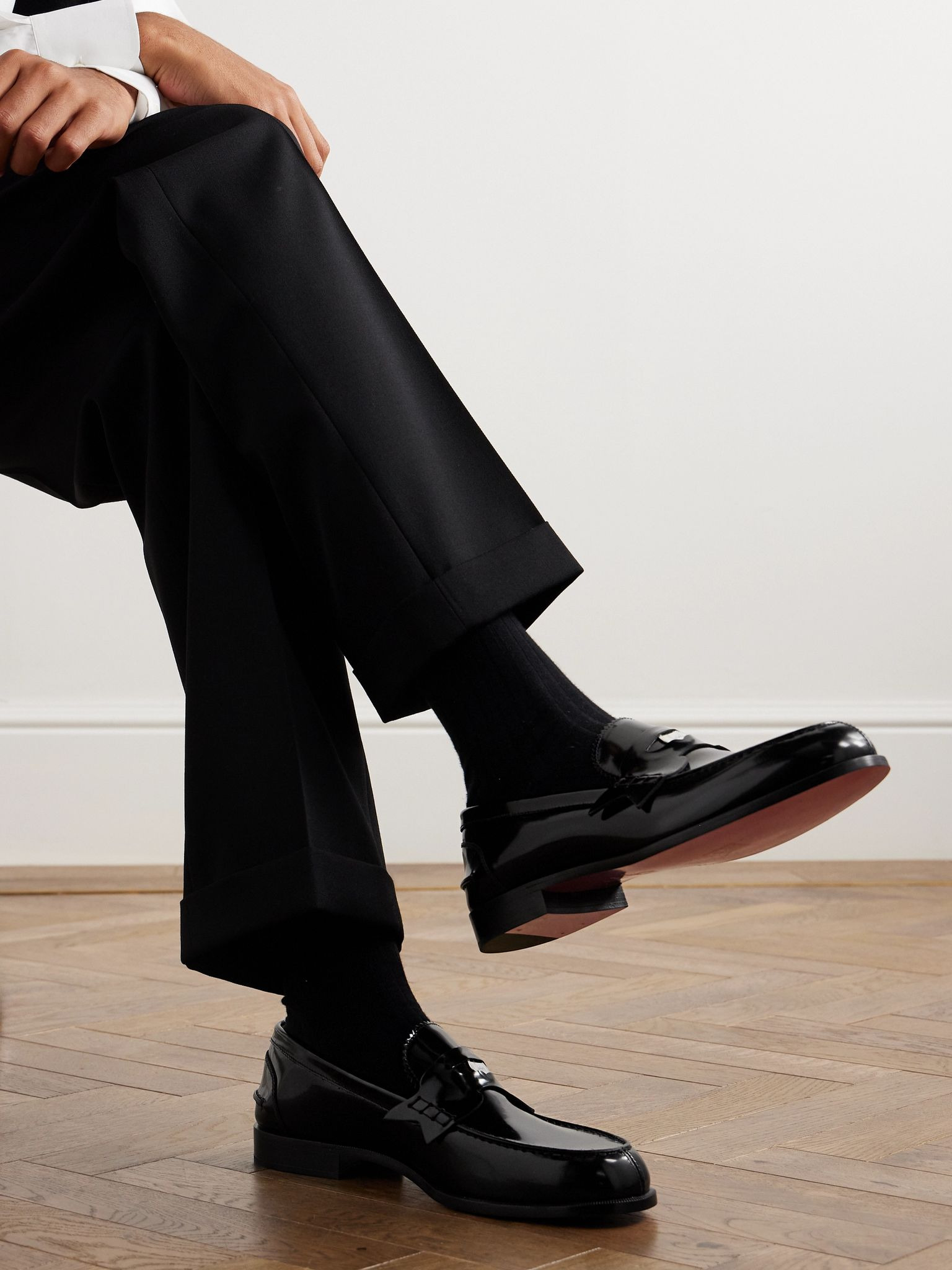 Patent-Leather Penny Loafers Black - 2
