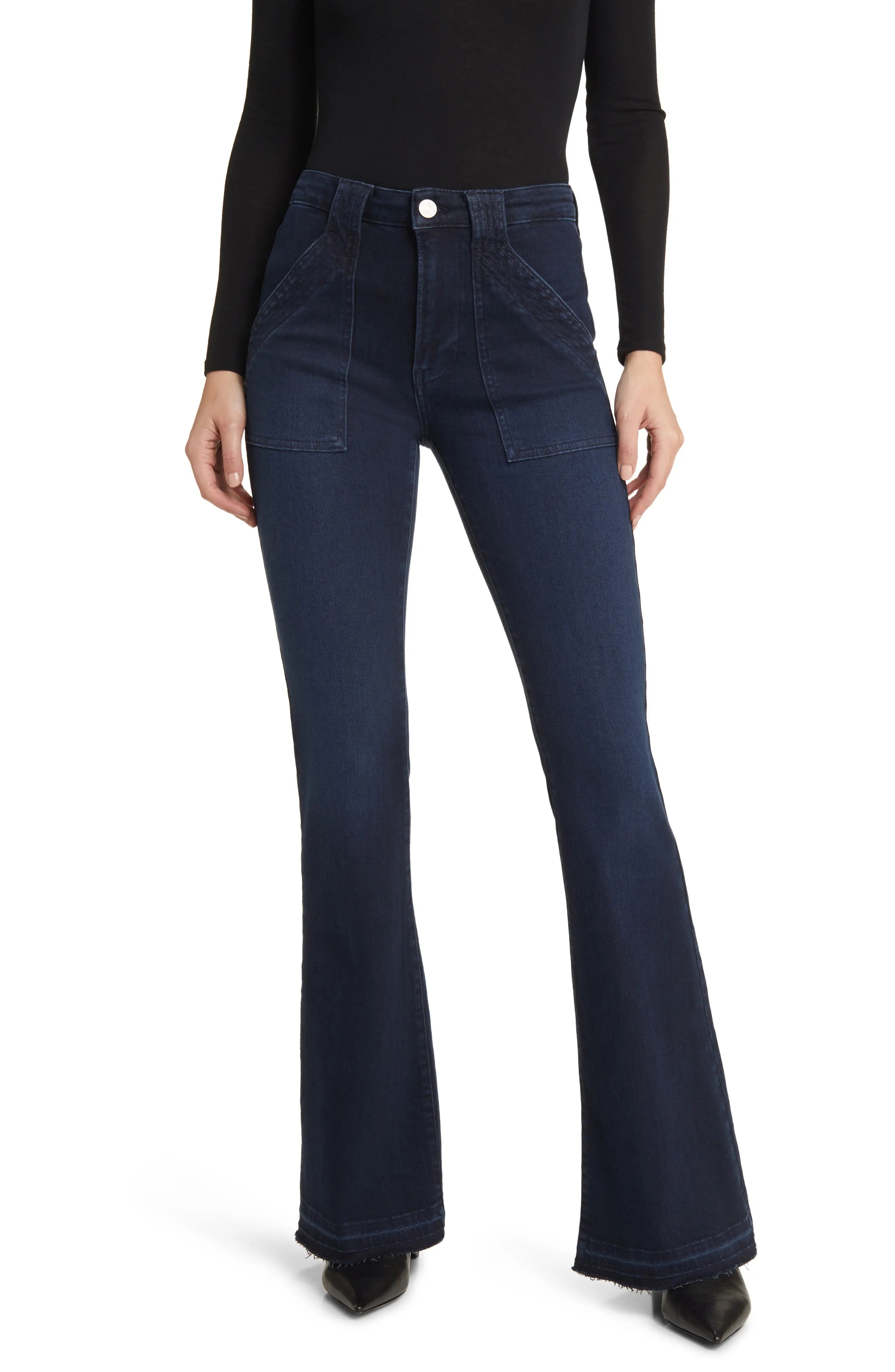 Trapunto St. Le High Flare Jeans - 1
