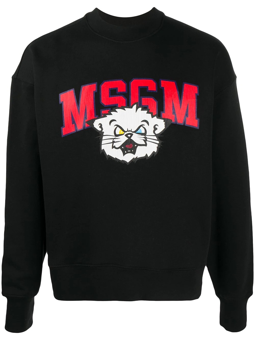 logo-print cotton sweatshirt - 1