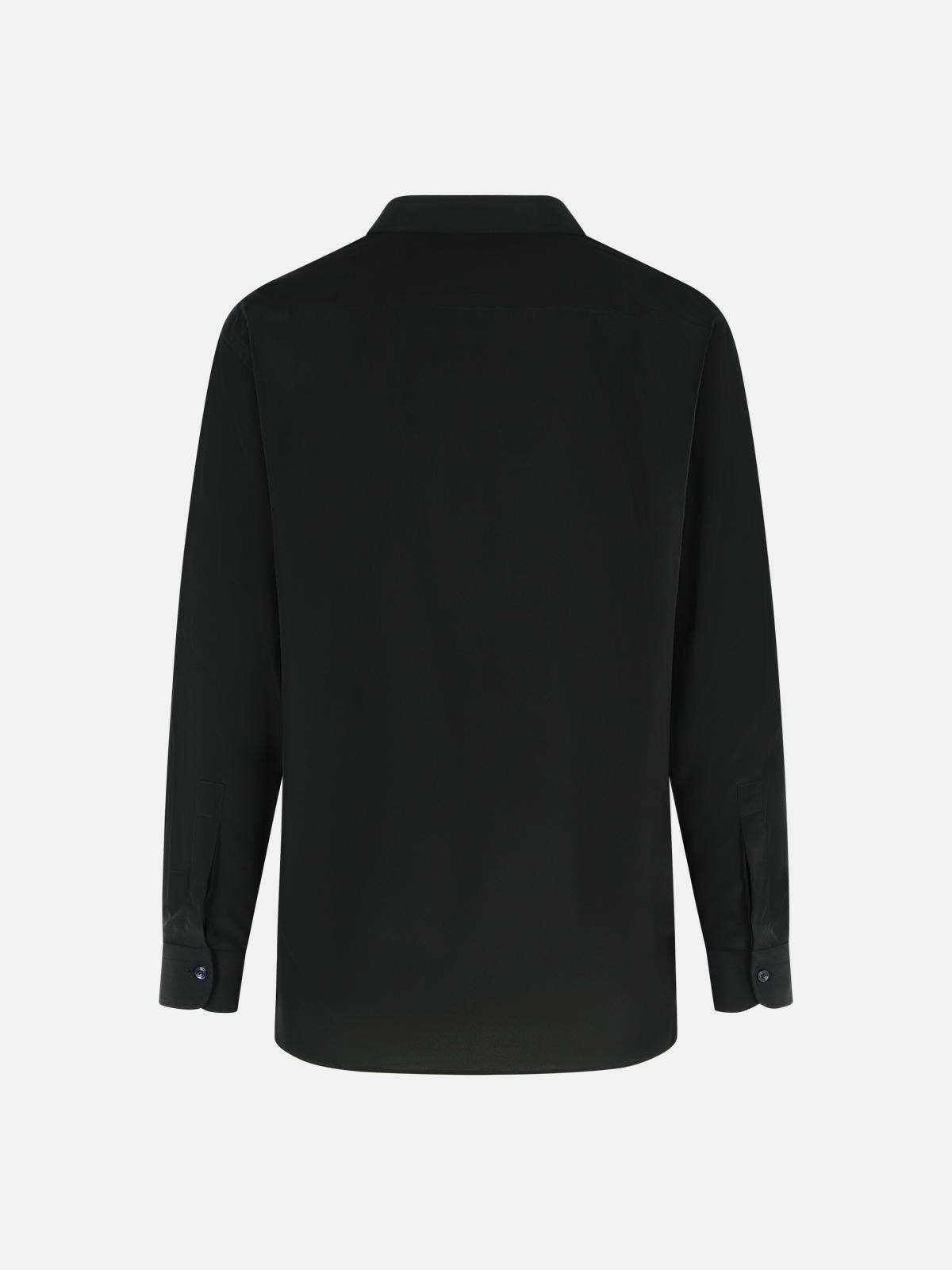 BLACK SILK SHIRT - 3