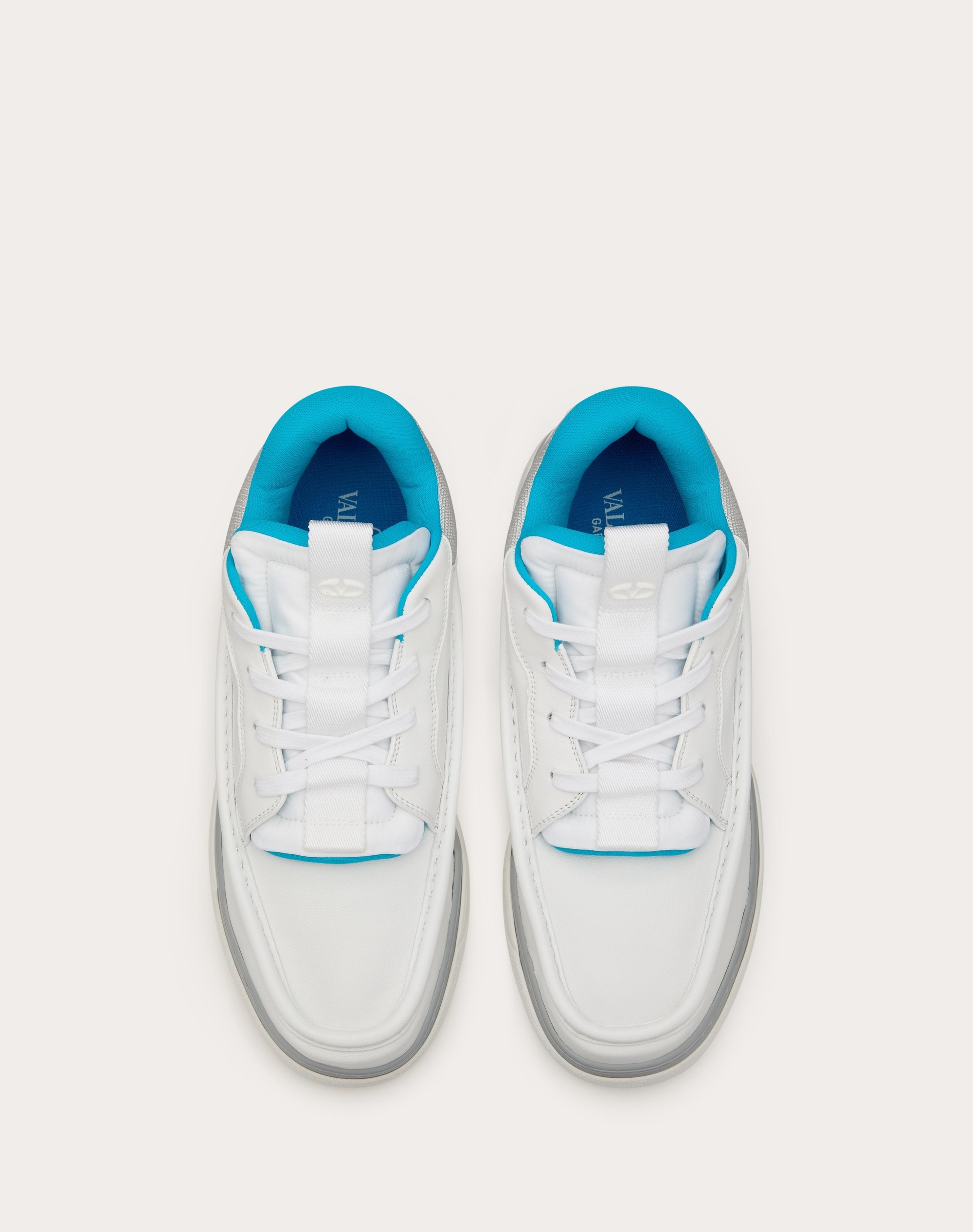 CALFSKIN LEATHER MID-TOP RUNBOOT SNEAKER - 4