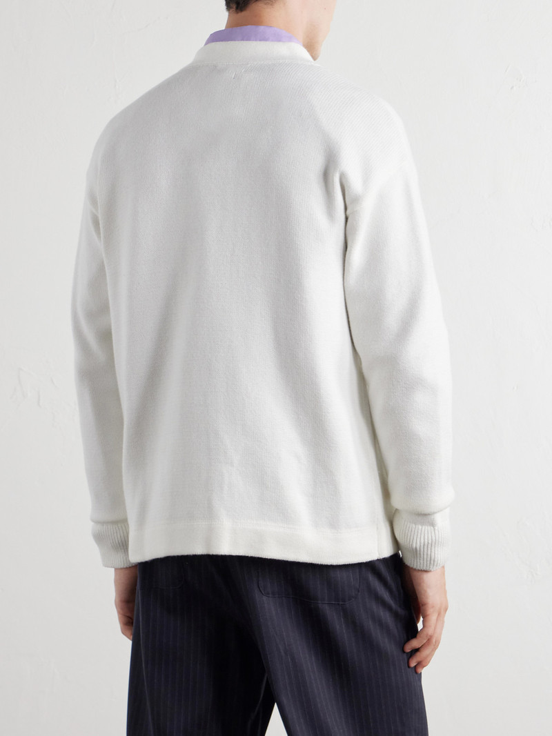 Logo-Intarsia Cotton Cardigan 4