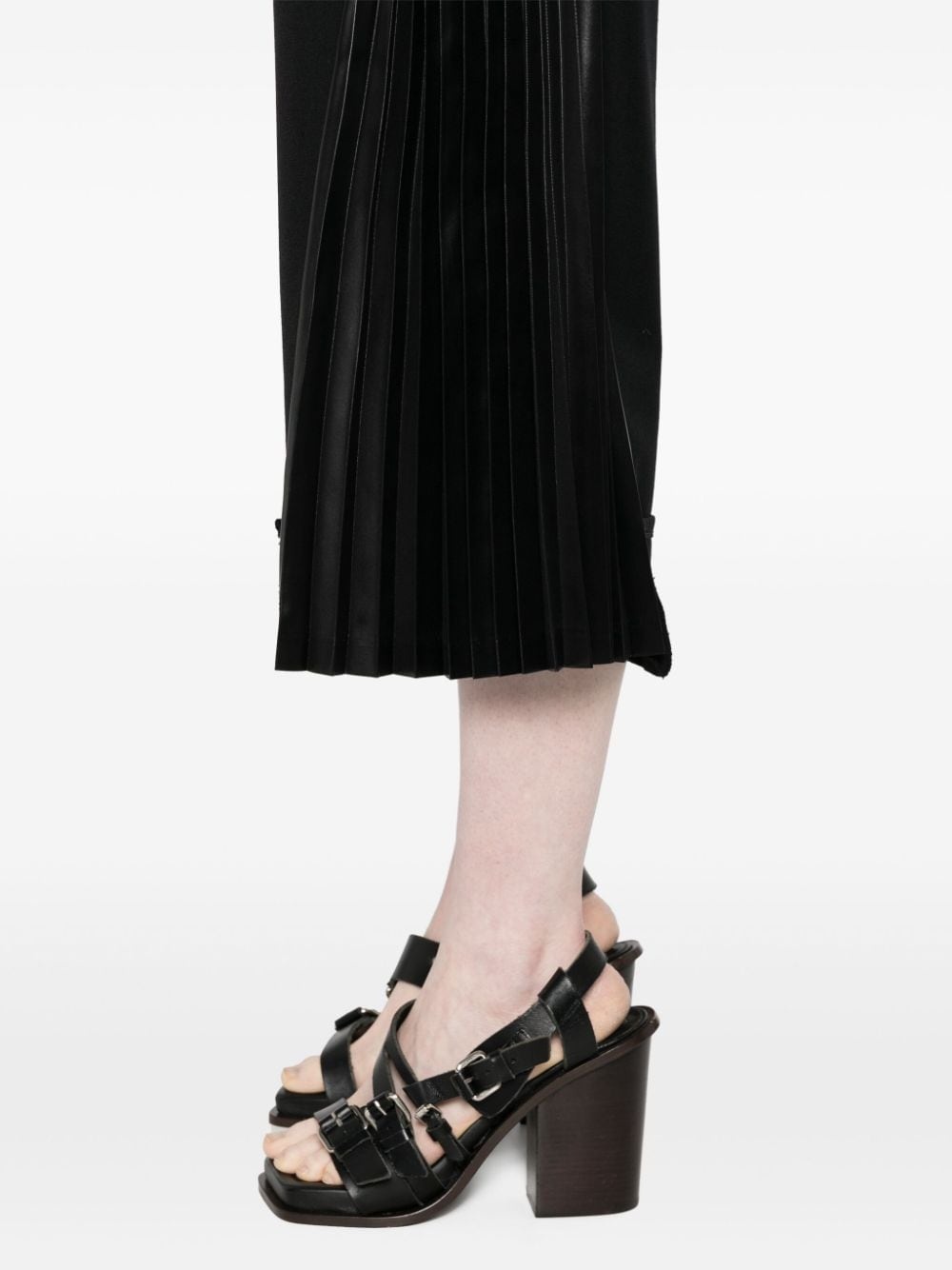 high-waisted cropped trousers - 10
