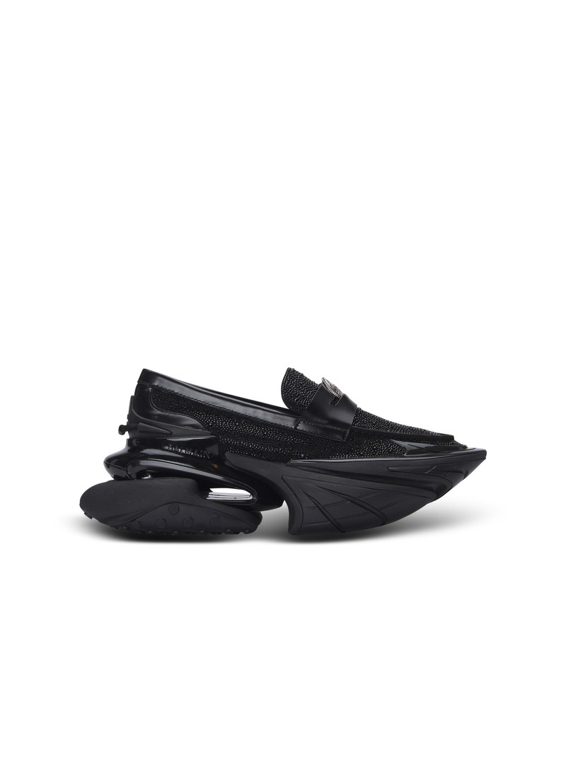 Unicorn loafers in rhinestone calfskin 1