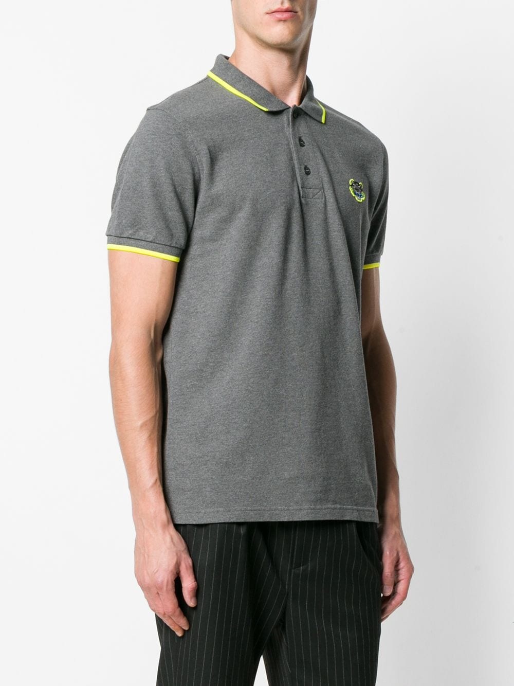 contrast trim polo shirt - 3