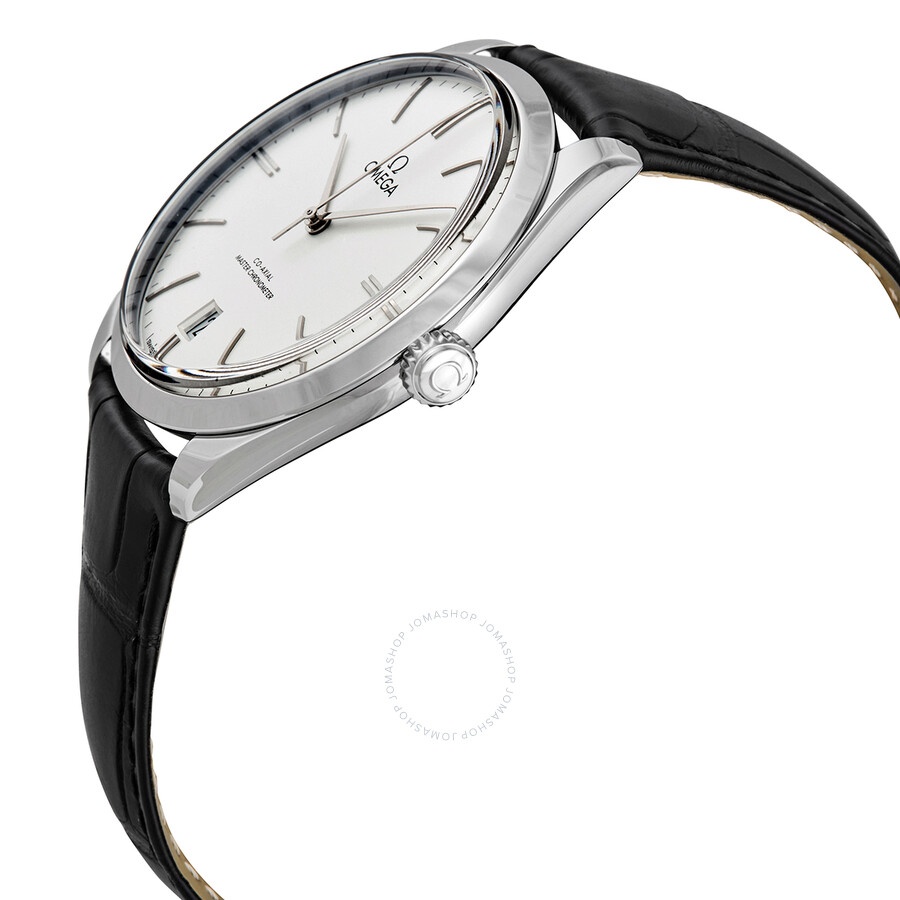Omega De Ville Silver Dial Black Leather Men's Watch 435.13.40.21.02.001 - 2