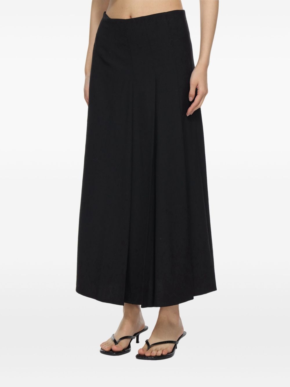 pleated asymmetric skirt - 4