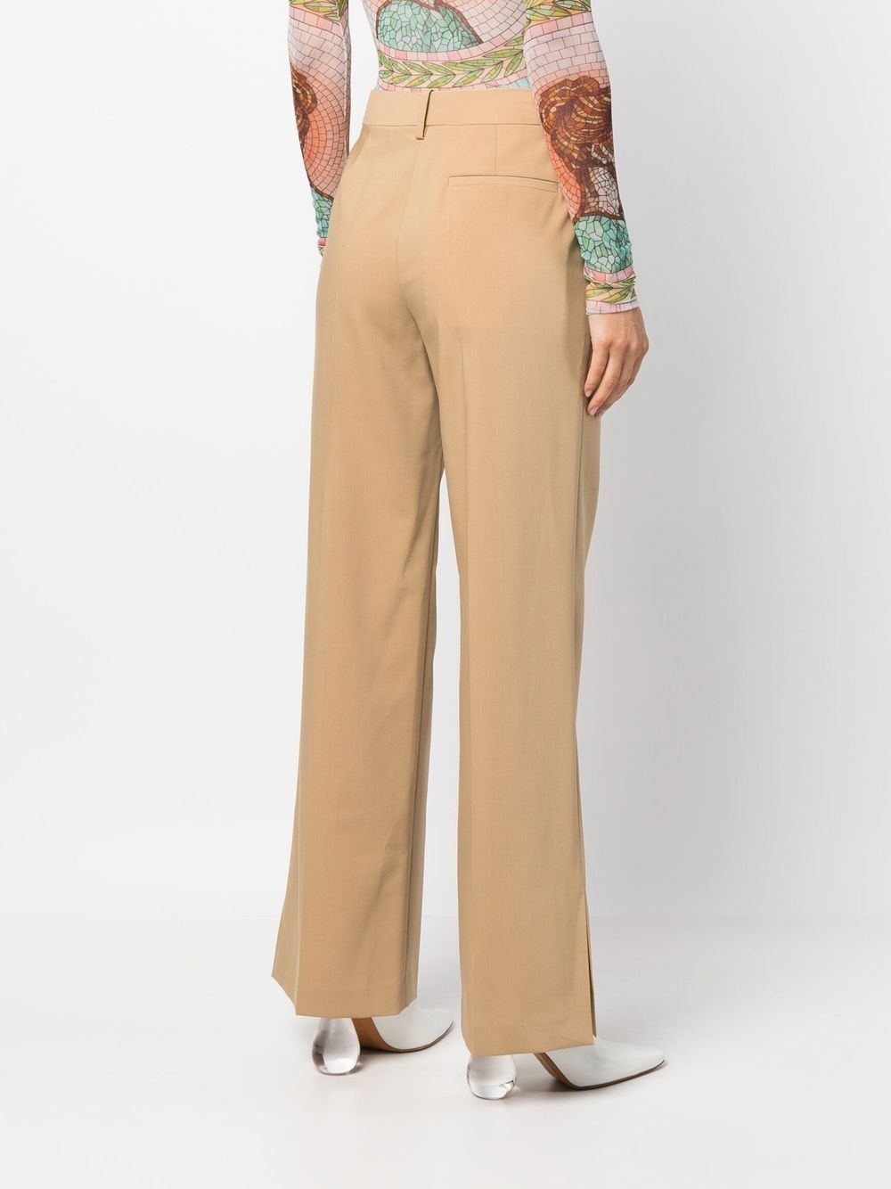 Mid-rise wool-blend pants - 4