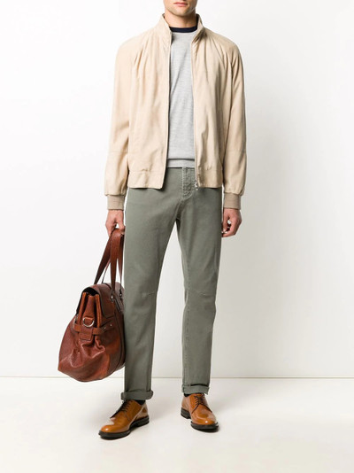 Brunello Cucinelli zipped bomber jacket outlook