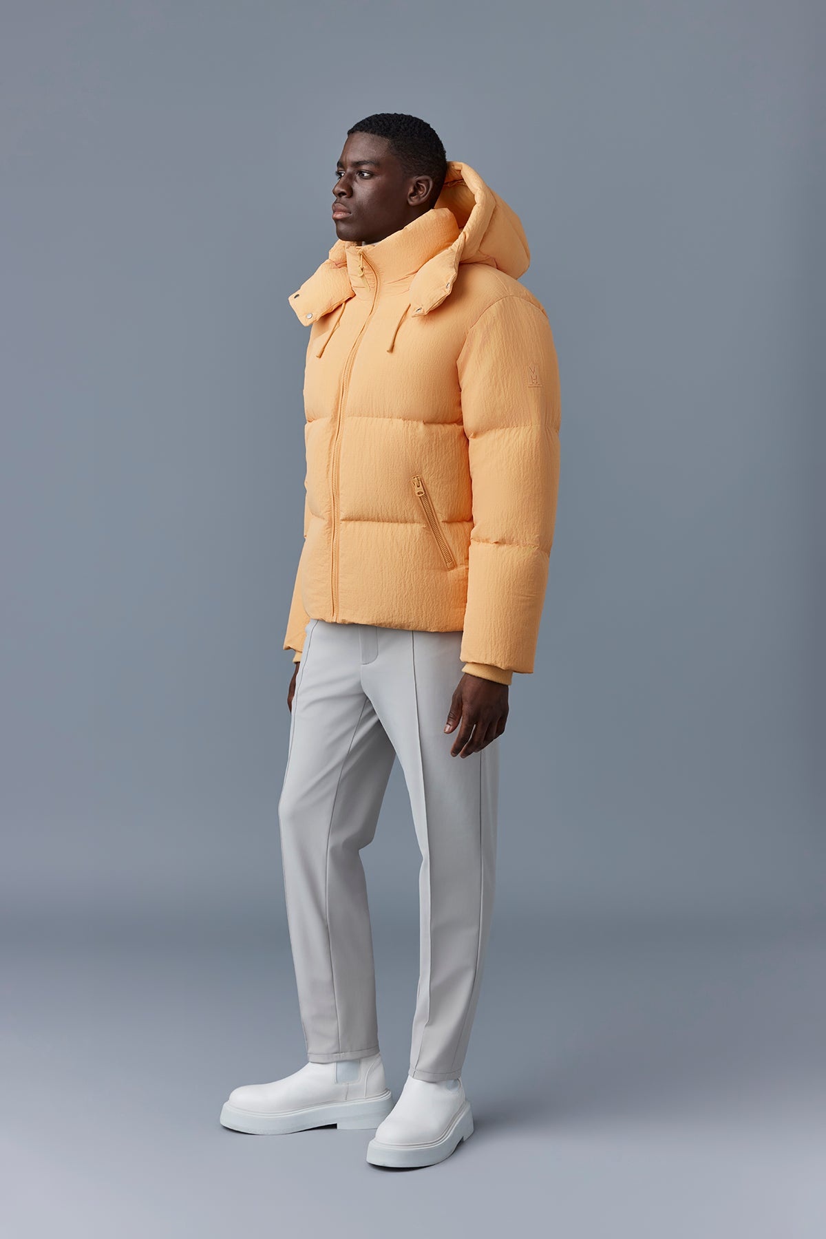 KENT-TR Tactile ripstop down jacket with hood - 3