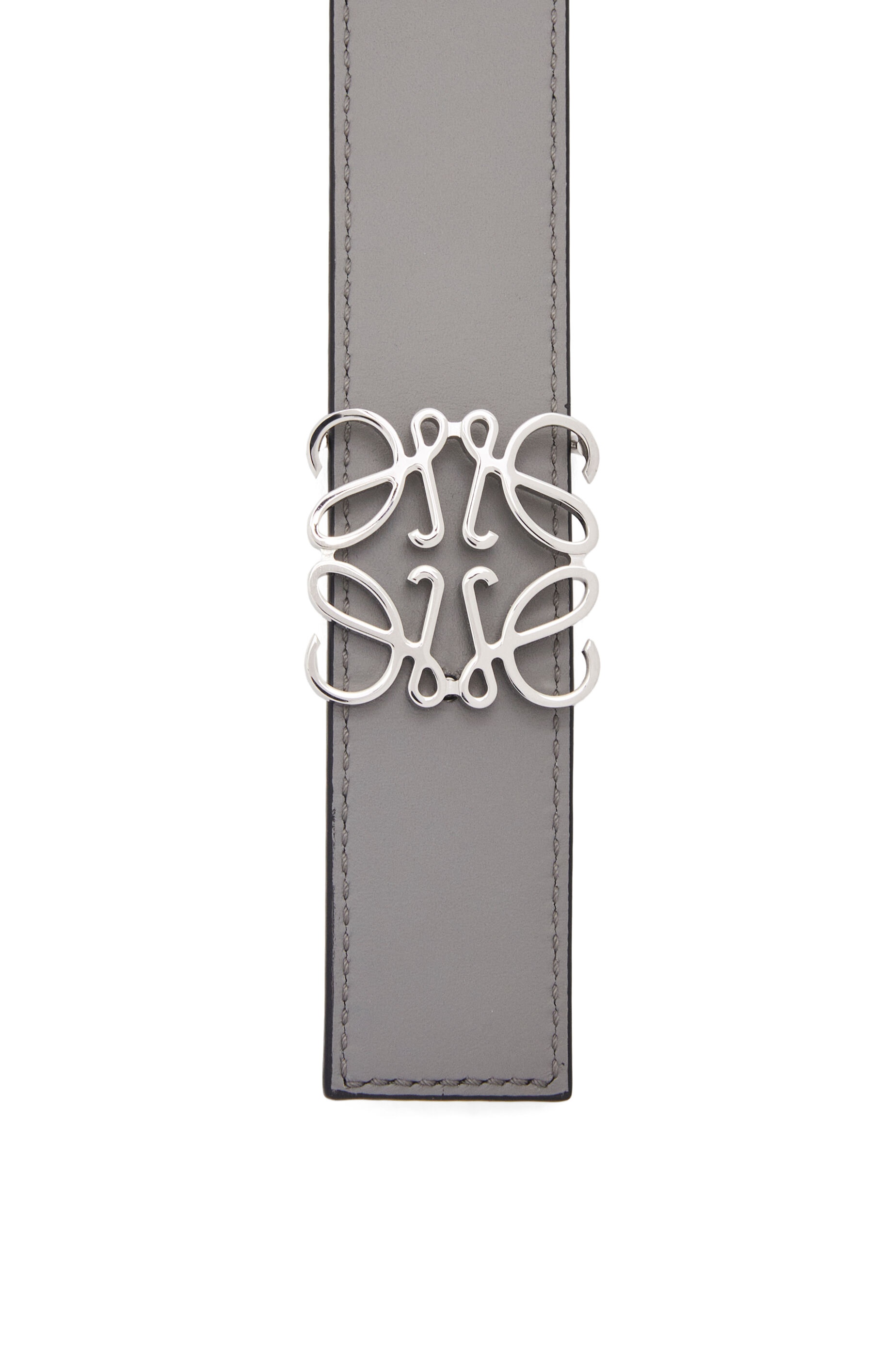 Reversible Anagram belt in soft grained calfskin and smooth calfskin - 4