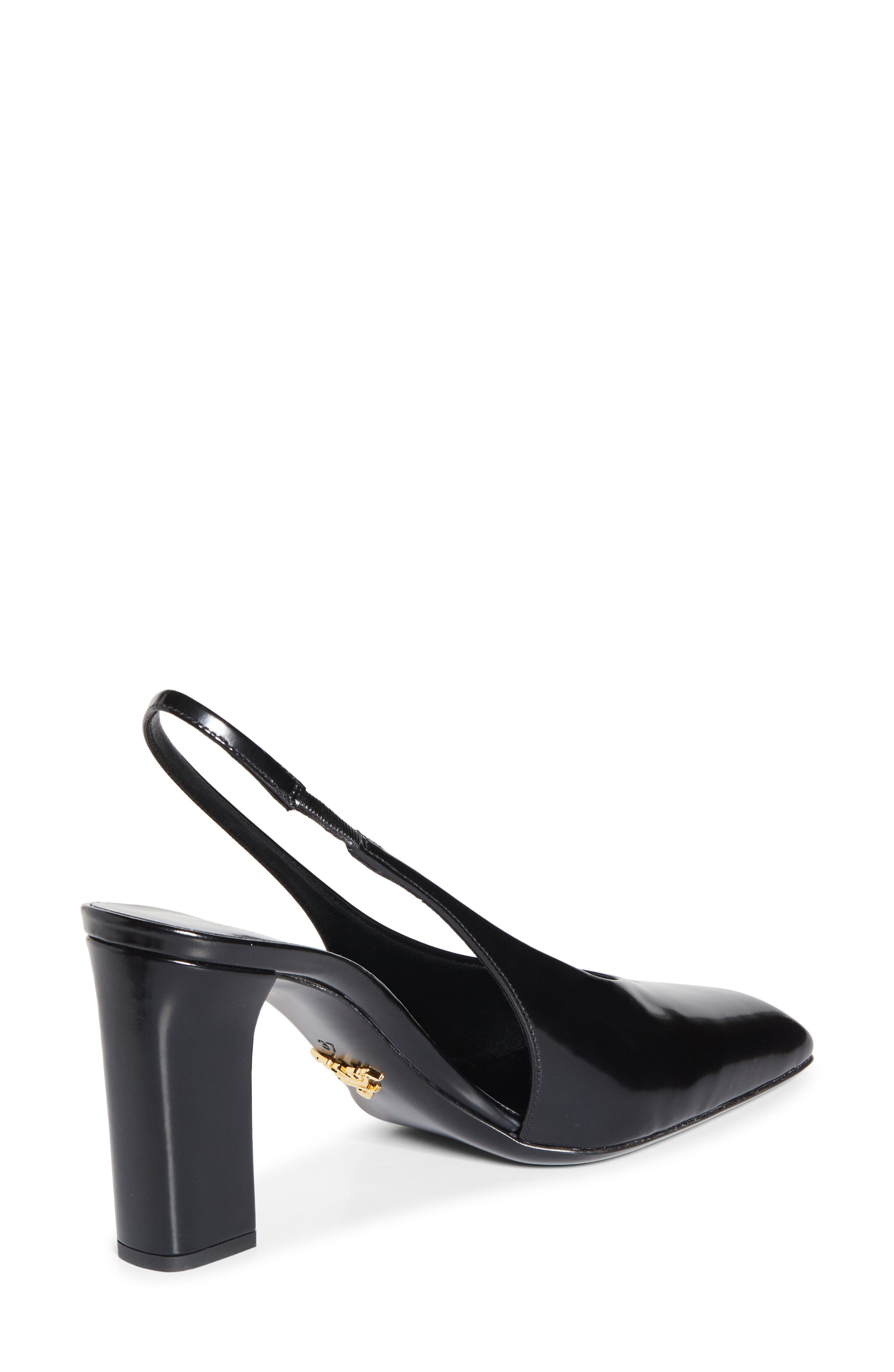 Prada Modellerie Square Toe Slingback Pump in F0002 - 2