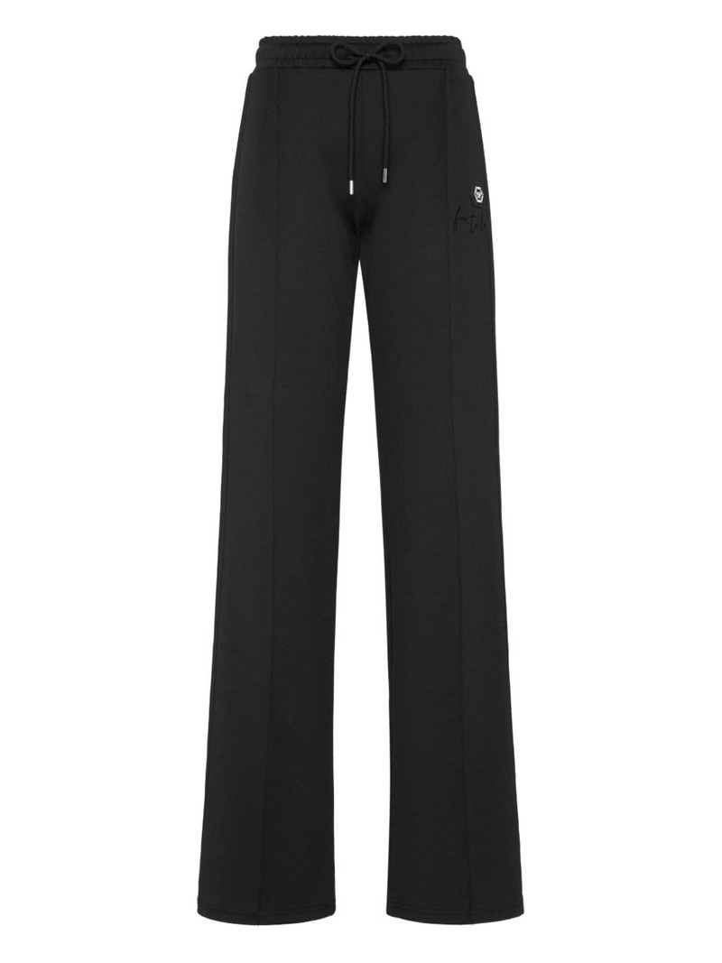 side-stripe logo-plaque track pants 1