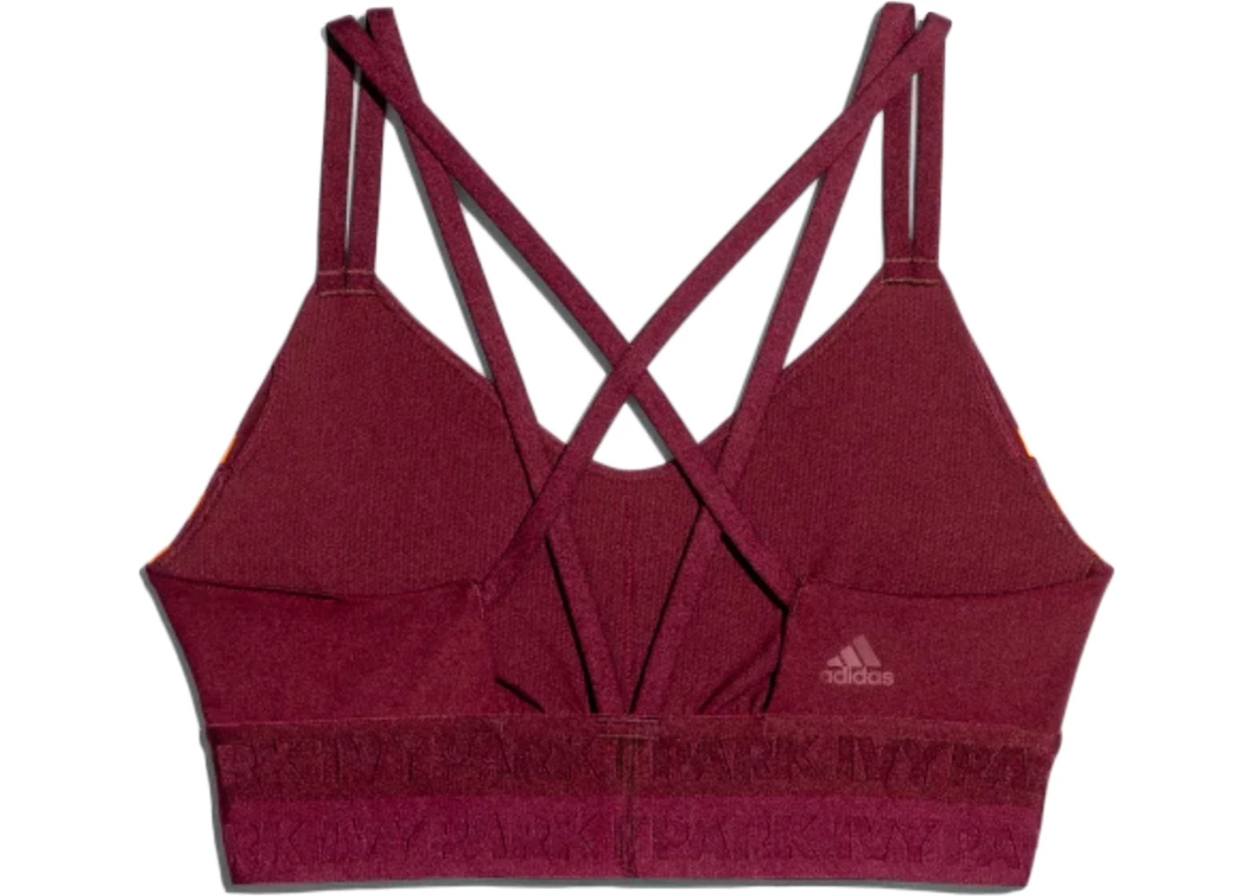 adidas Ivy Park Strappy Cutout Bra Maroon/Amazon Red/Solar Orange - 2