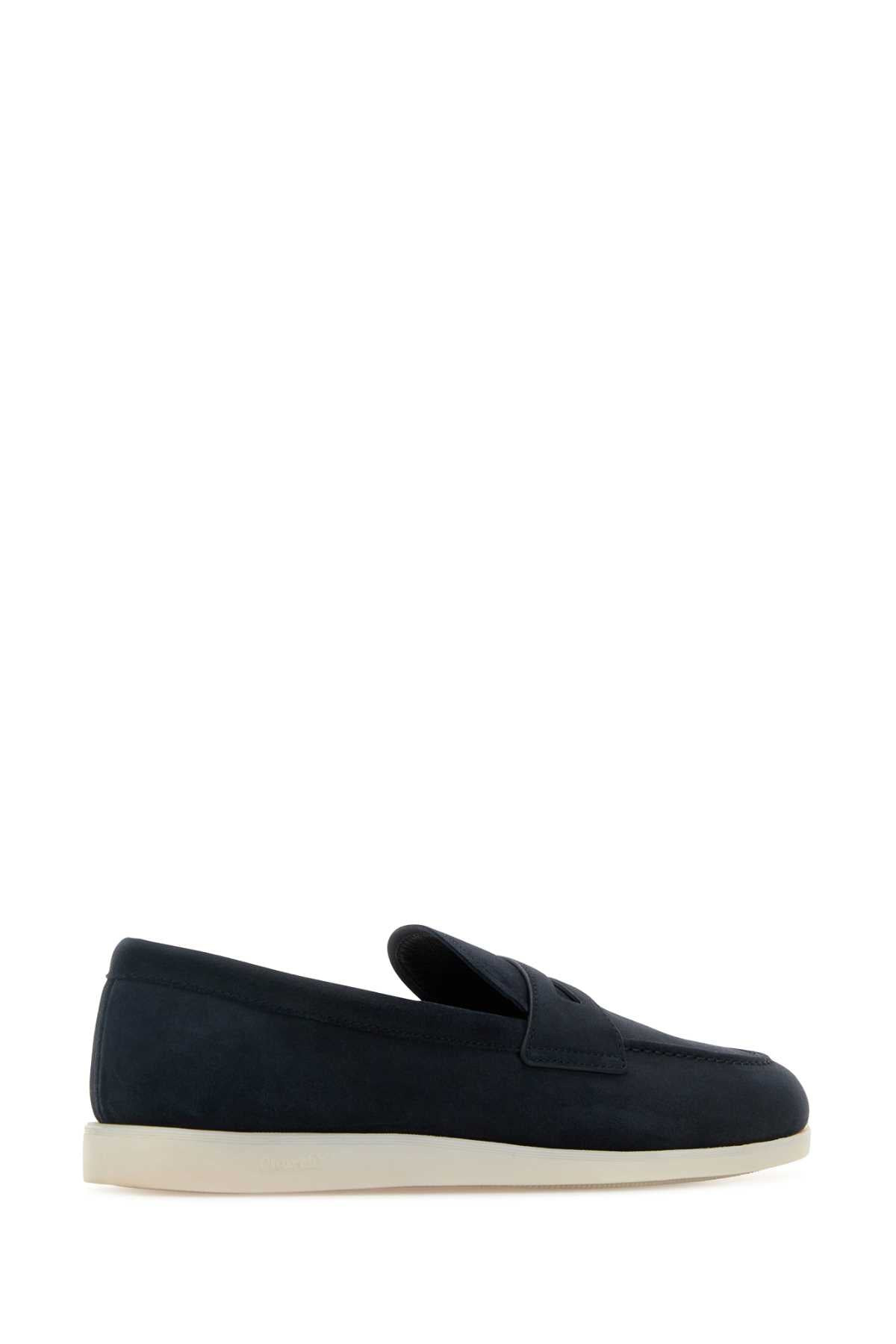 Church's Men Navy Blue Suede Loafers - 3